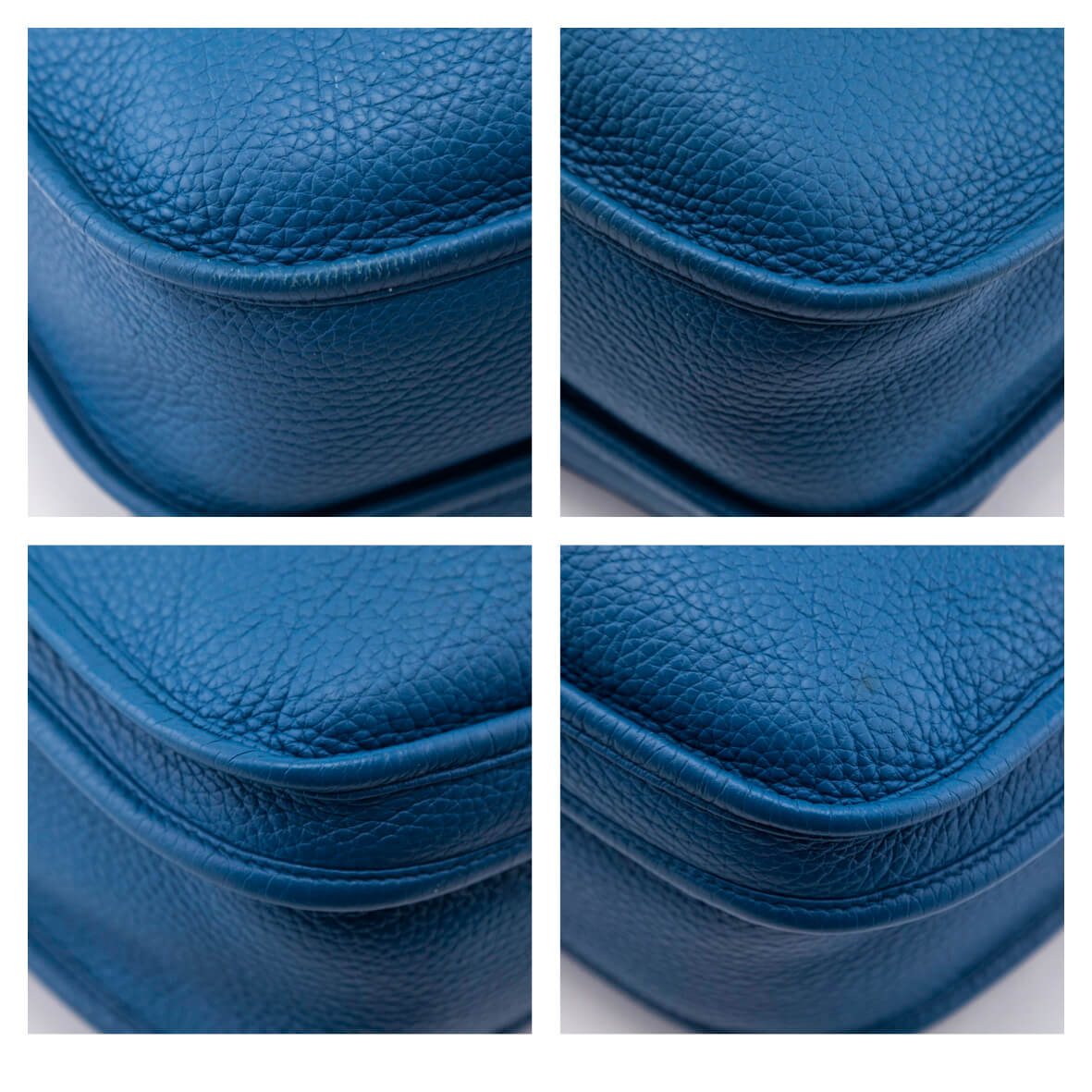 Hermes Bleu Izmir Clemence Evelyne III PM 29 - Love that Bag etc - Preowned Authentic Designer Handbags & Preloved Fashions