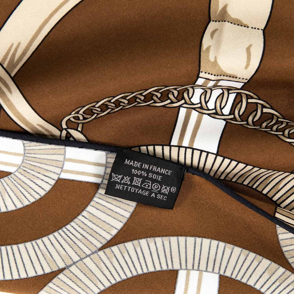 Noeud papillon silk scarf Hermès Brown in Silk - 29905792