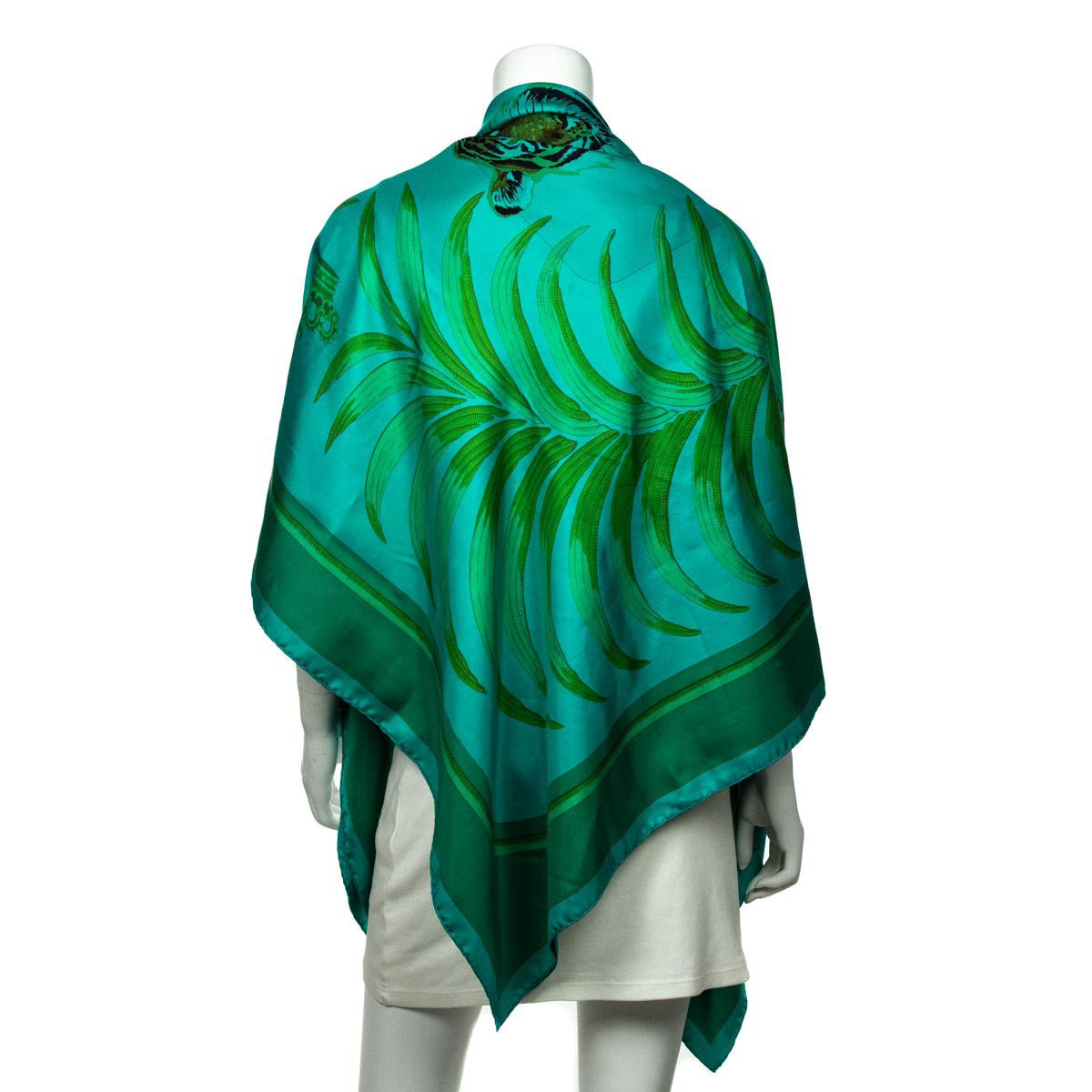 Emerald Tiger Rebe Island Silk Scarf