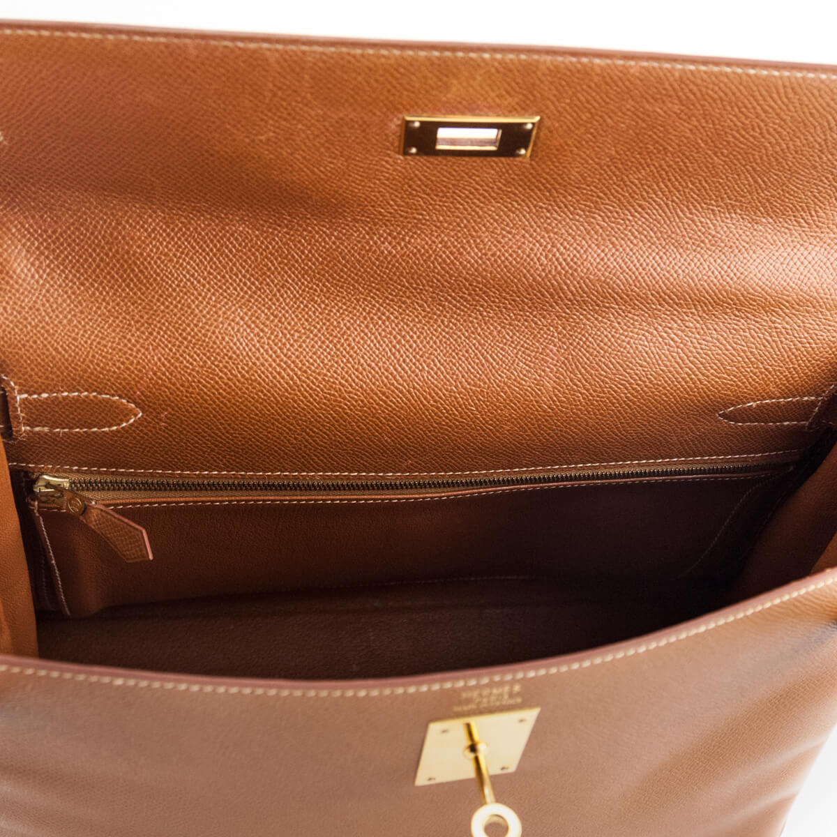 Hermes Gold Epsom Vintage Kelly Retourne 32 - Preloved Hermes Handbags