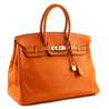 Hermes Orange Clemence Birkin 35 - Love that Bag etc - Preowned Authentic Designer Handbags & Preloved Fashions
