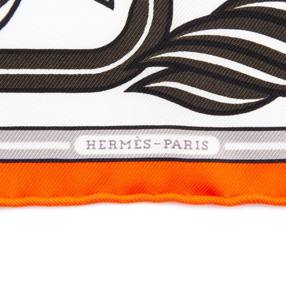 Hermes Nano Carre 20 cm Scarf Zebra Pegasus Silk orange horse