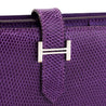 Hermes Purple Varanus Niloticus Lizard Bearn Wallet - Love that Bag etc - Preowned Authentic Designer Handbags & Preloved Fashions