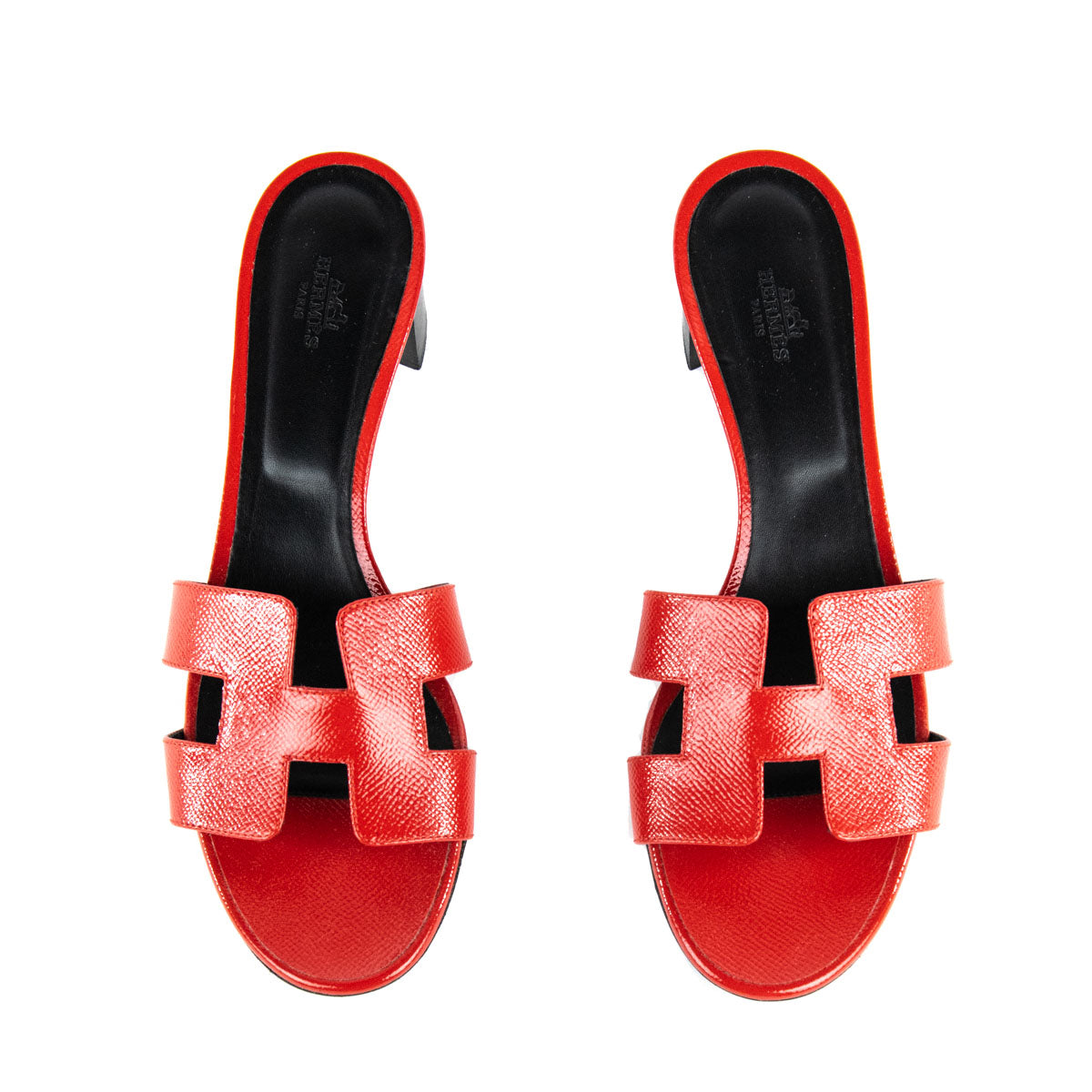 Hermes Red Patent Epsom Oasis Slide Sandals Size US 11 | EU 41 - Love that Bag etc - Preowned Authentic Designer Handbags & Preloved Fashions