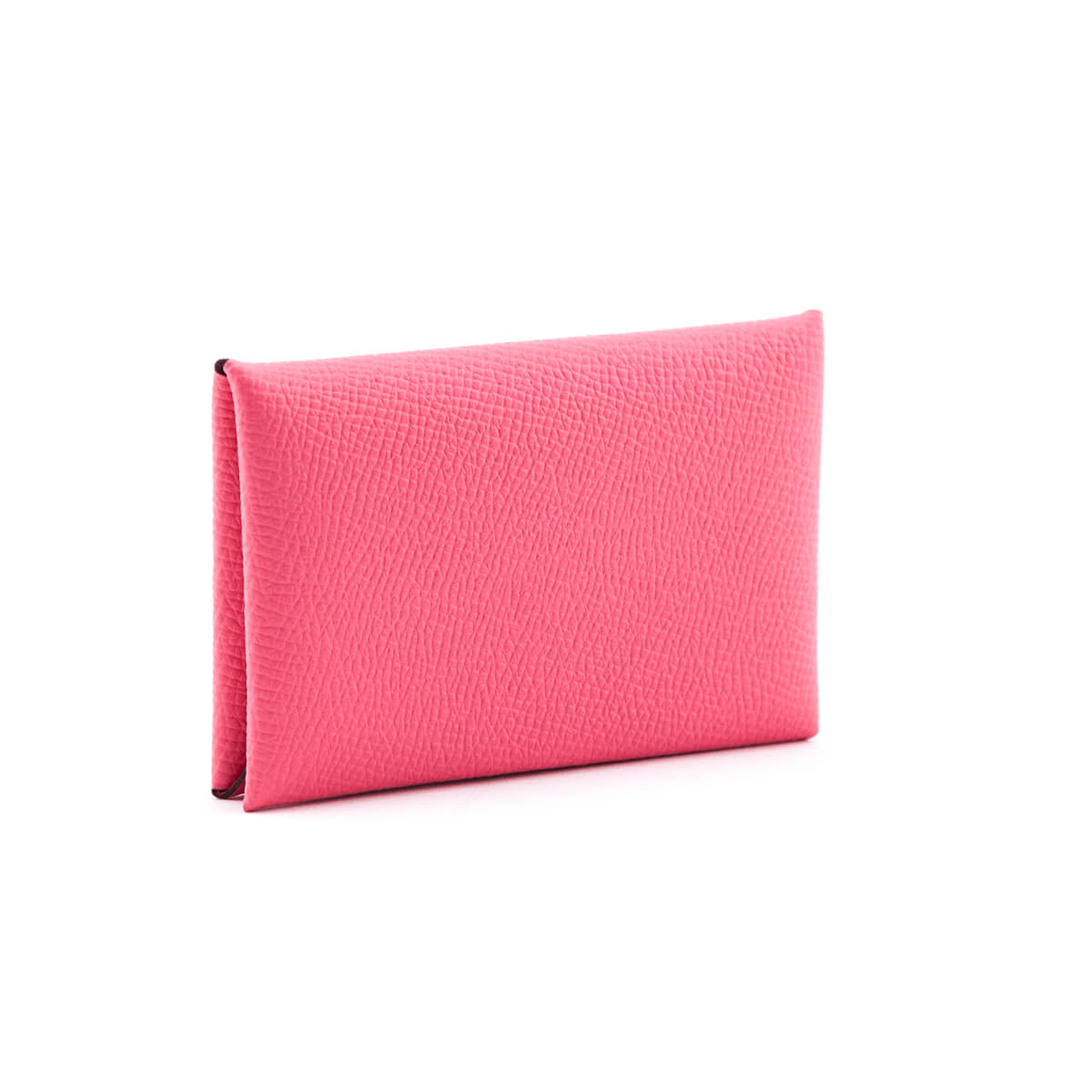 Hermès Calvi Card Case Wallet Rose Azalee 8W Veau Epsom