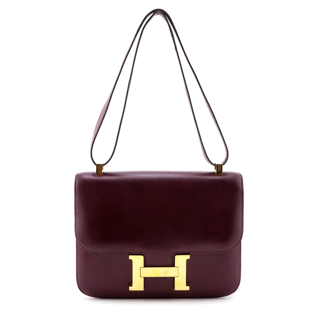 Hermes Rouge H Box Calf Vintage Constance 23 - Hermes Handbags Canada