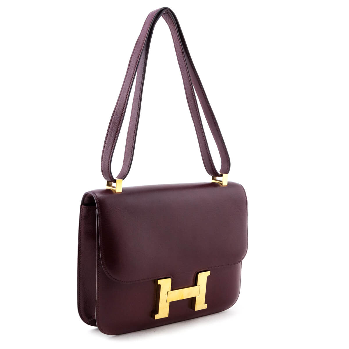 HERMÈS, ROUGE H BOX LEATHER CONSTANCE 23 WITH GOLD HARDWARE, Luxury  Handbags, 2020