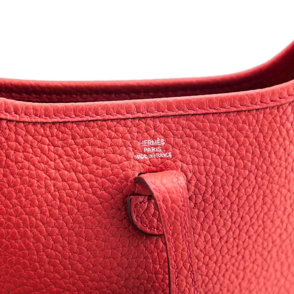 Hermès Hermes Bougainvillea Clemence Evelyne Tpm Phw Red ref.683410 - Joli  Closet