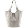 Hermes White Clemence Picotin 31 TGM - Love that Bag etc - Preowned Authentic Designer Handbags & Preloved Fashions
