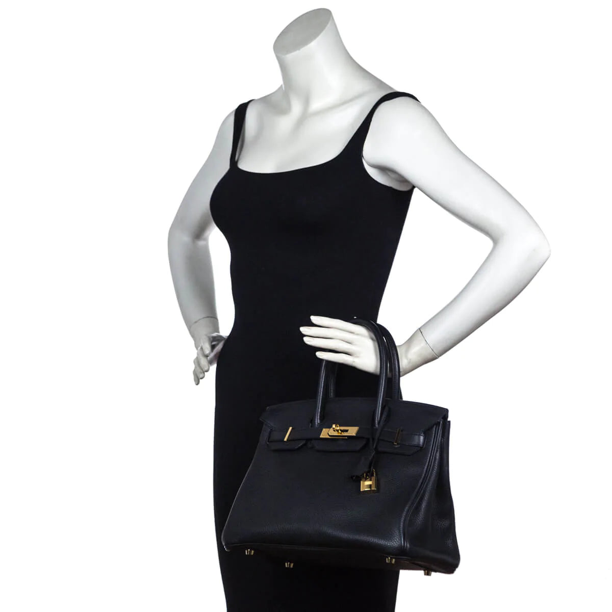 Hermes Black Clemence Birkin 30 - Love that Bag etc - Preowned Authentic Designer Handbags & Preloved Fashions