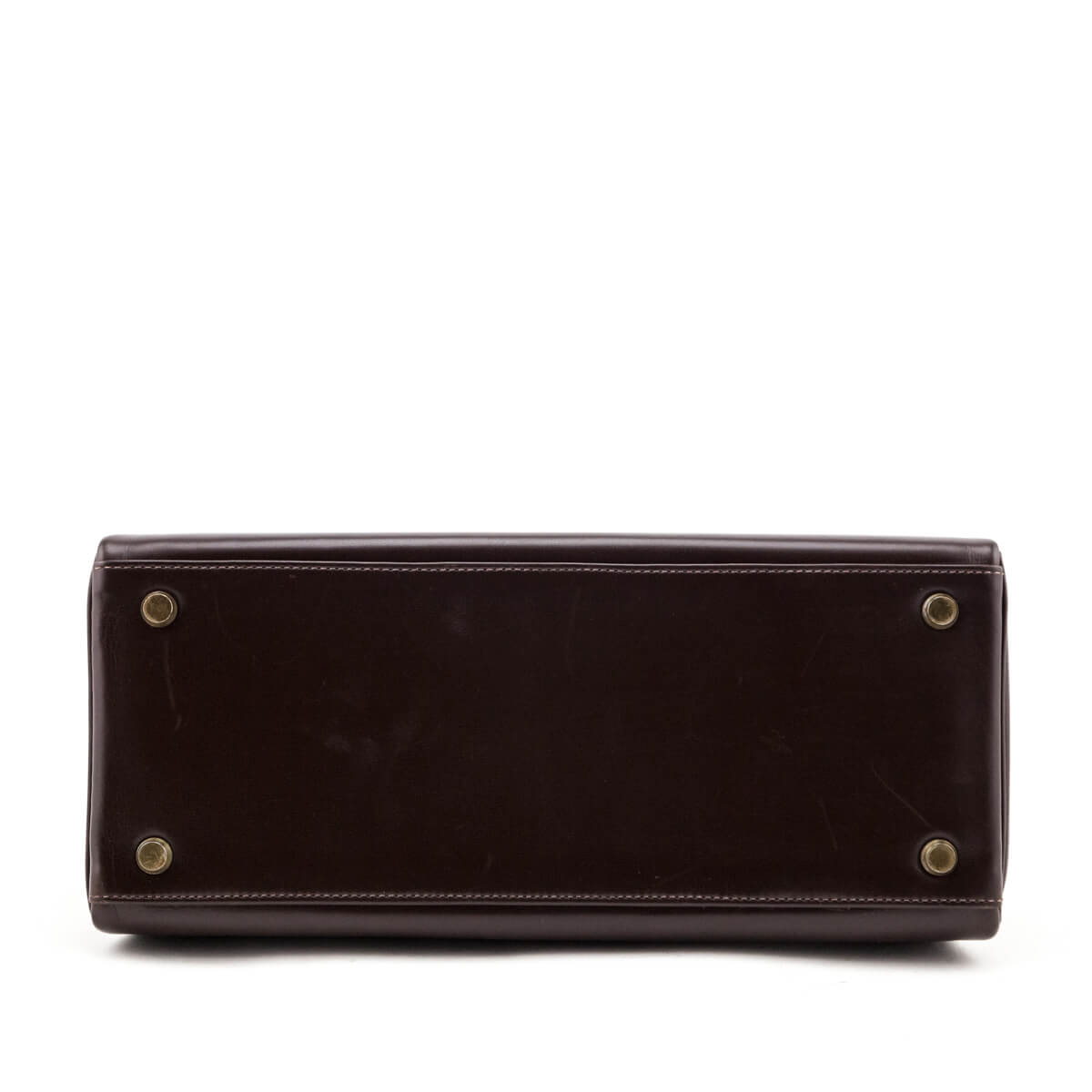 Hermès Vintage Dark Red Box Calf 28 cm Kelly with Gold Hardware at 1stDibs