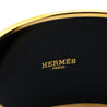 Hermes Black Enamel & Gold Plated Extra Wide Chevron Bangle Size L - Love that Bag etc - Preowned Authentic Designer Handbags & Preloved Fashions