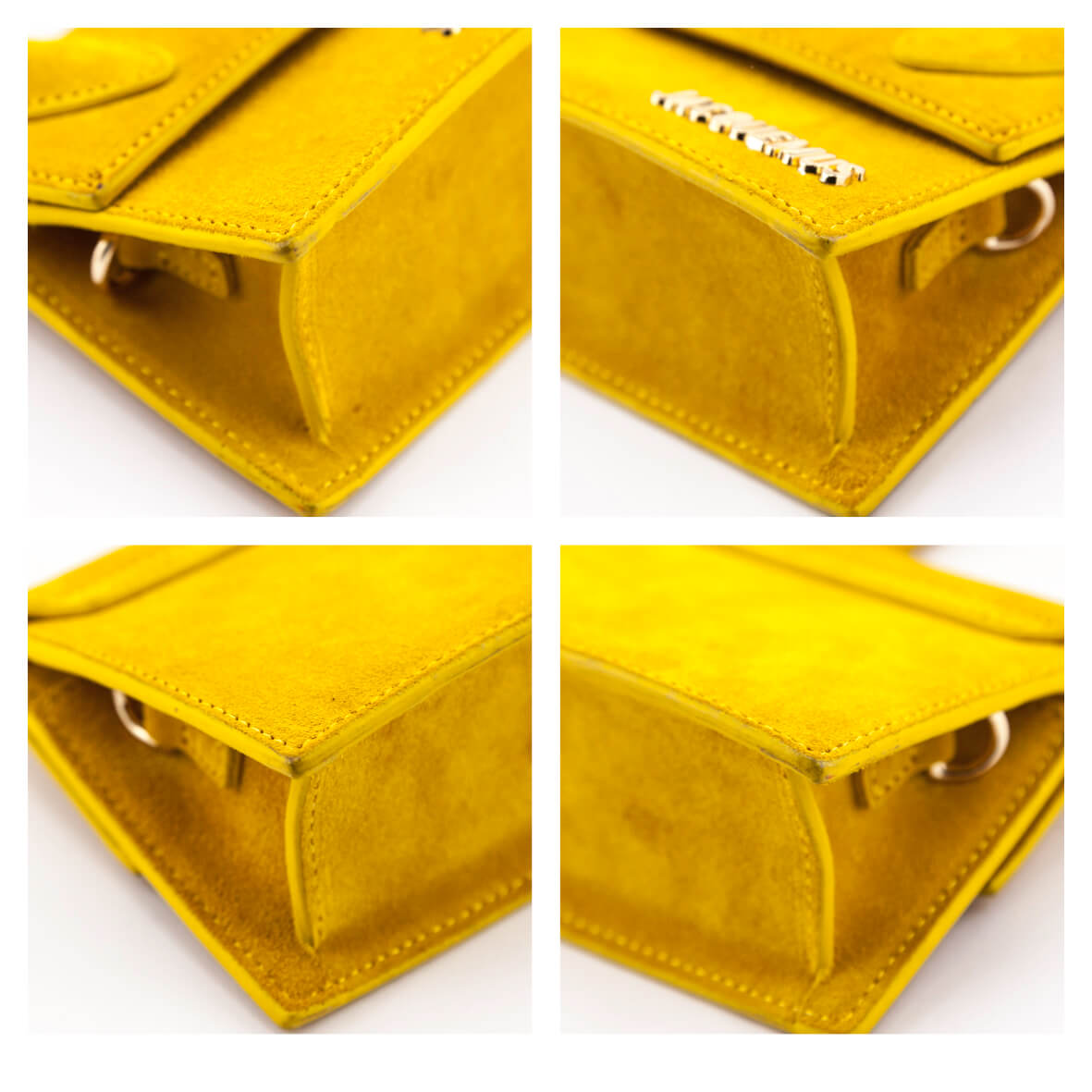 Chiquito crossbody bag Jacquemus Yellow in Suede - 16404400