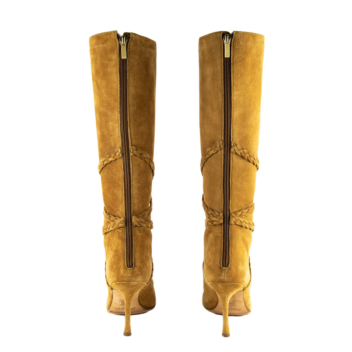 Jimmy Choo Tan Suede Knee High Boots Size US 9 | EU 39 - Love that Bag etc - Preowned Authentic Designer Handbags & Preloved Fashions