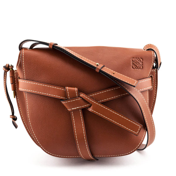 Loewe Women Horseshoe Bag in Nappa Calfskin-Brown