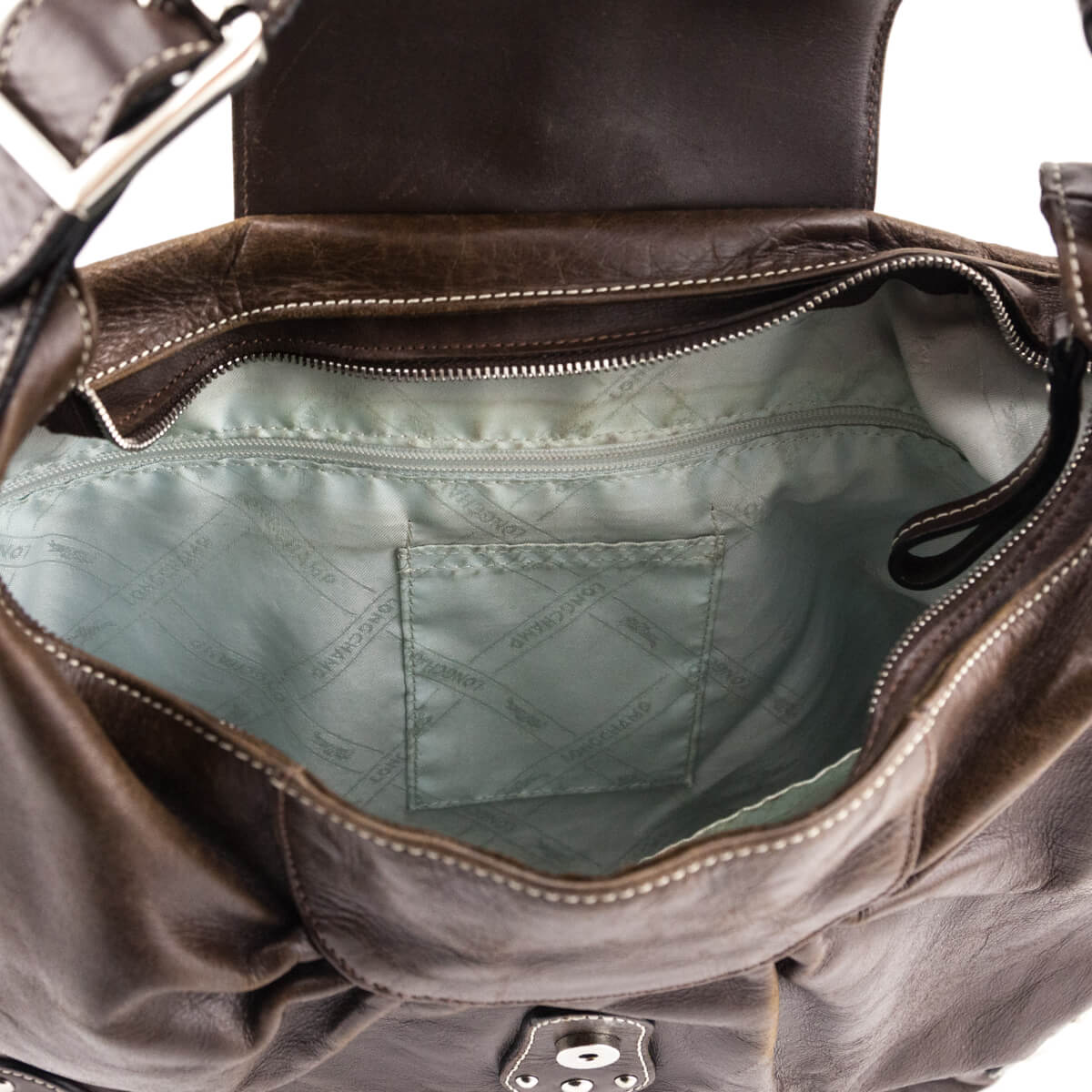 Longchamp Leather Hobo Bag - Brown Hobos, Handbags - WL867644