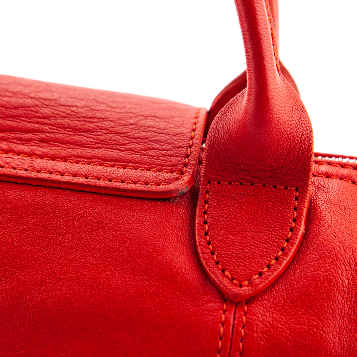 Longchamp Le Pliage Cuir leather shopper - Red- New with tags ref.58103 -  Joli Closet