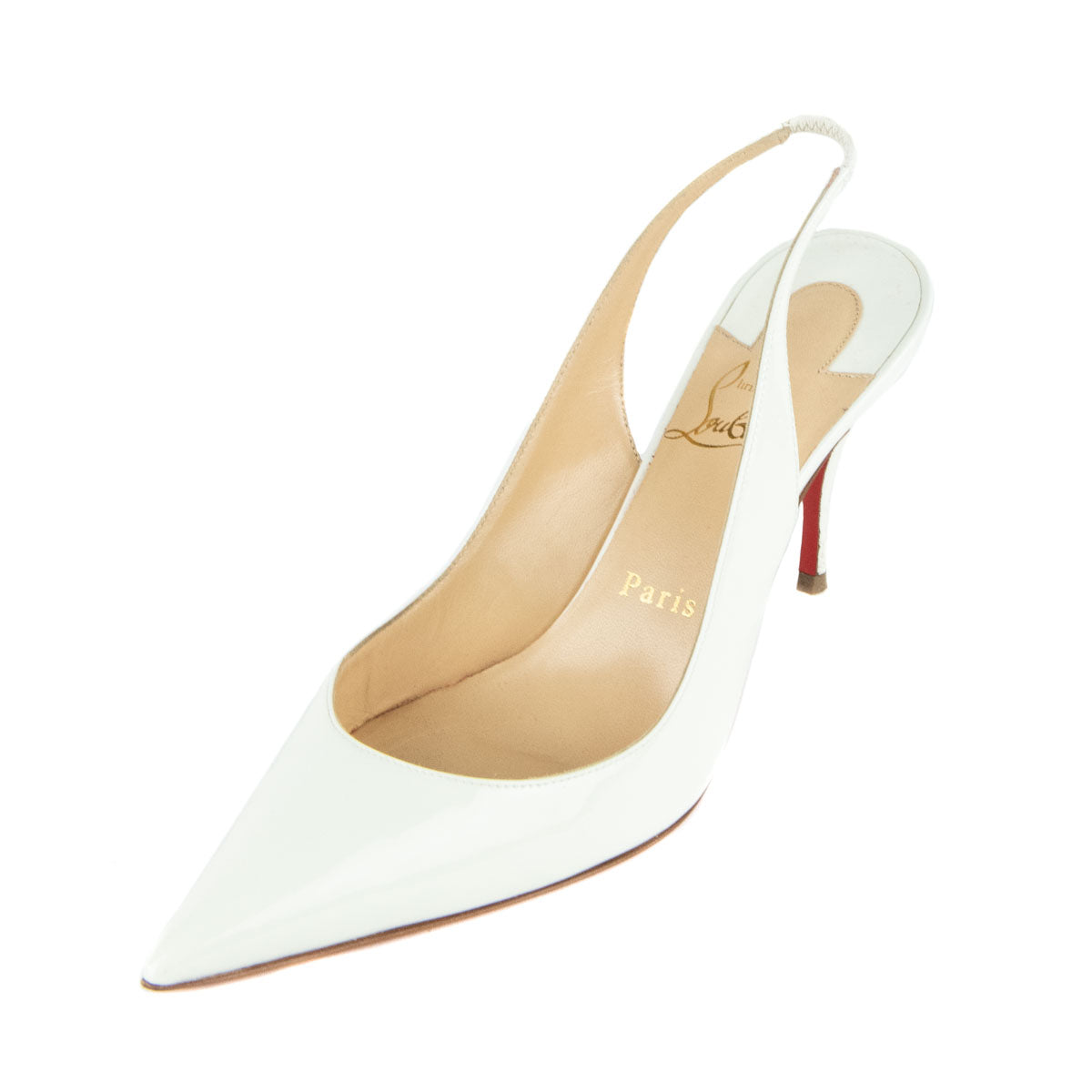 Leather heels Christian Louboutin White size 11 US in Leather - 24971757
