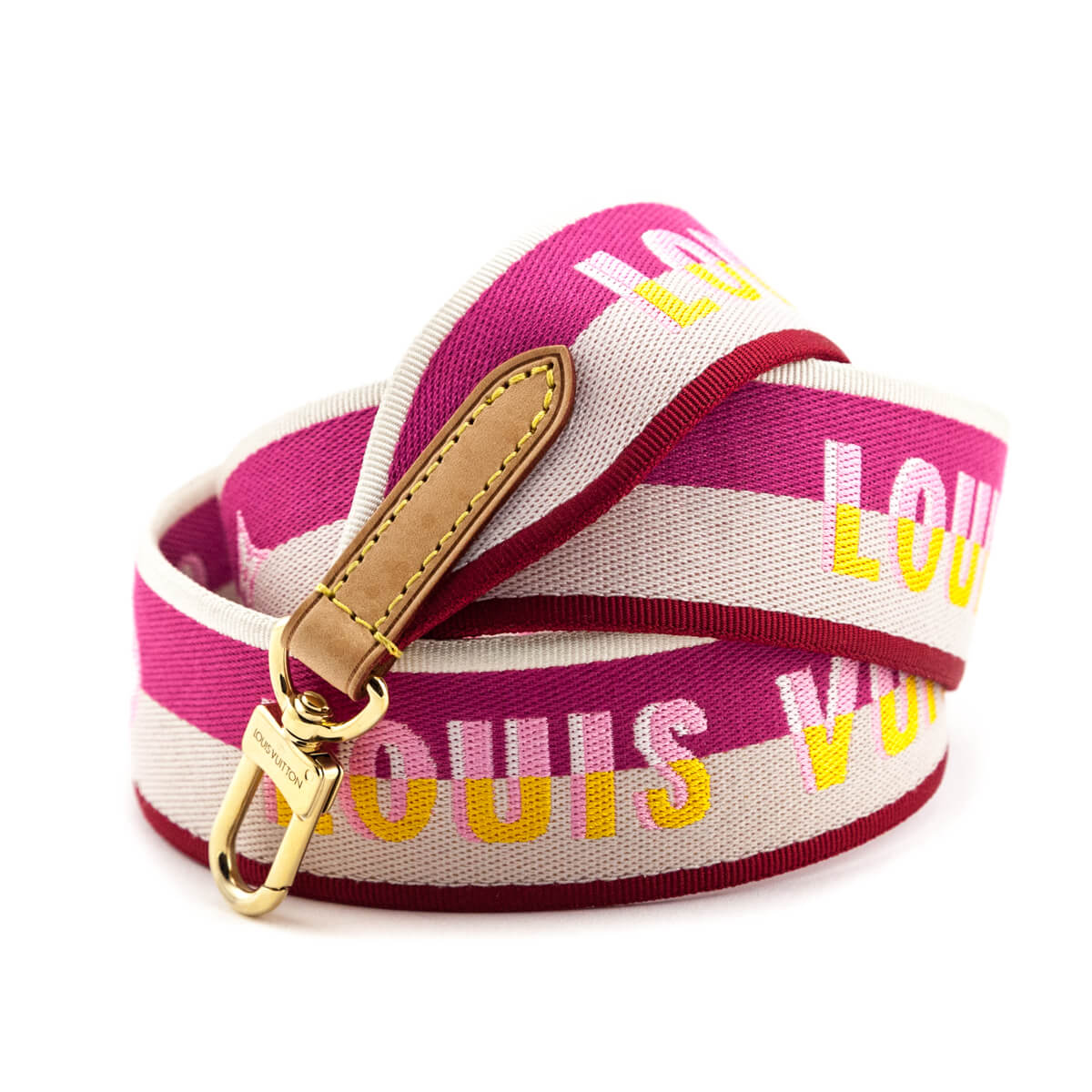 Louis Vuitton Bandoulière Strap J02472 Khaki and Pink