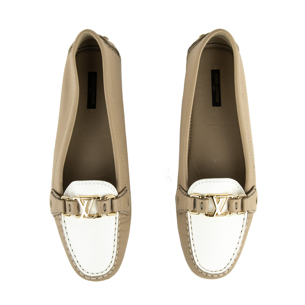 louis-vuitton shoes women 39 Loafers 39 FA0114 Gold And Silver Lv