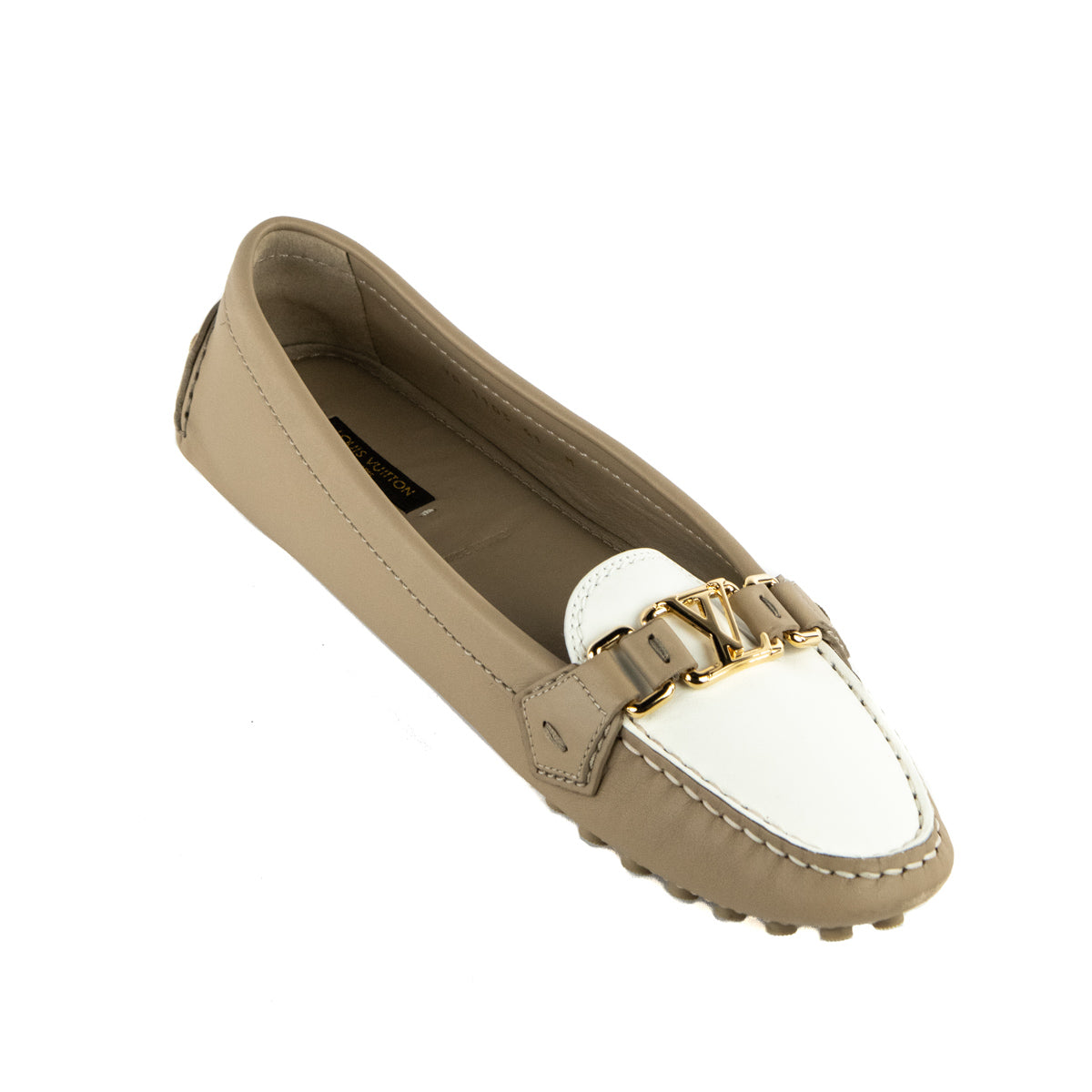 Louis Vuitton Pre-Owned Women's Leather Loafers - Beige - EU 36
