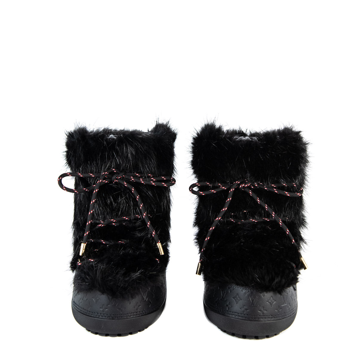 Snow boots Louis Vuitton Black size 38.5 EU in Plastic - 20542159