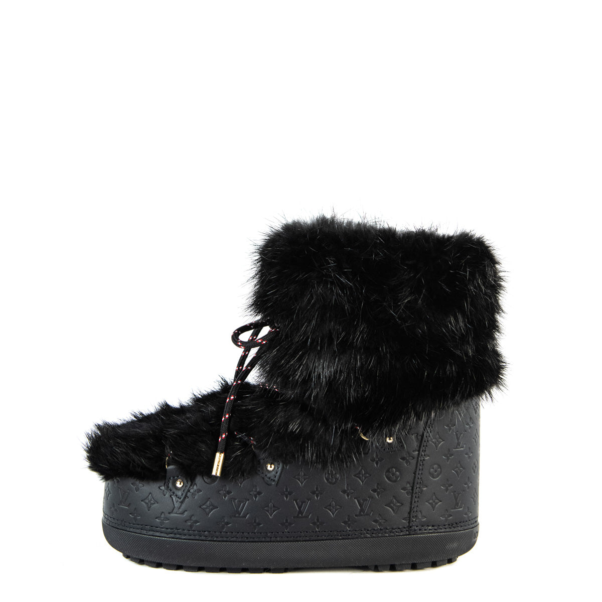Snow boots Louis Vuitton Black size 35 EU in Polyester - 31520429