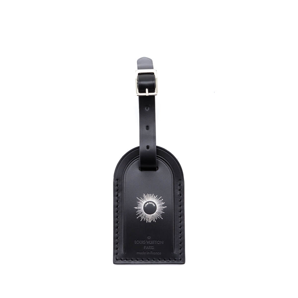 Louis Vuitton Calfskin Small Luggage Tag Black 159320