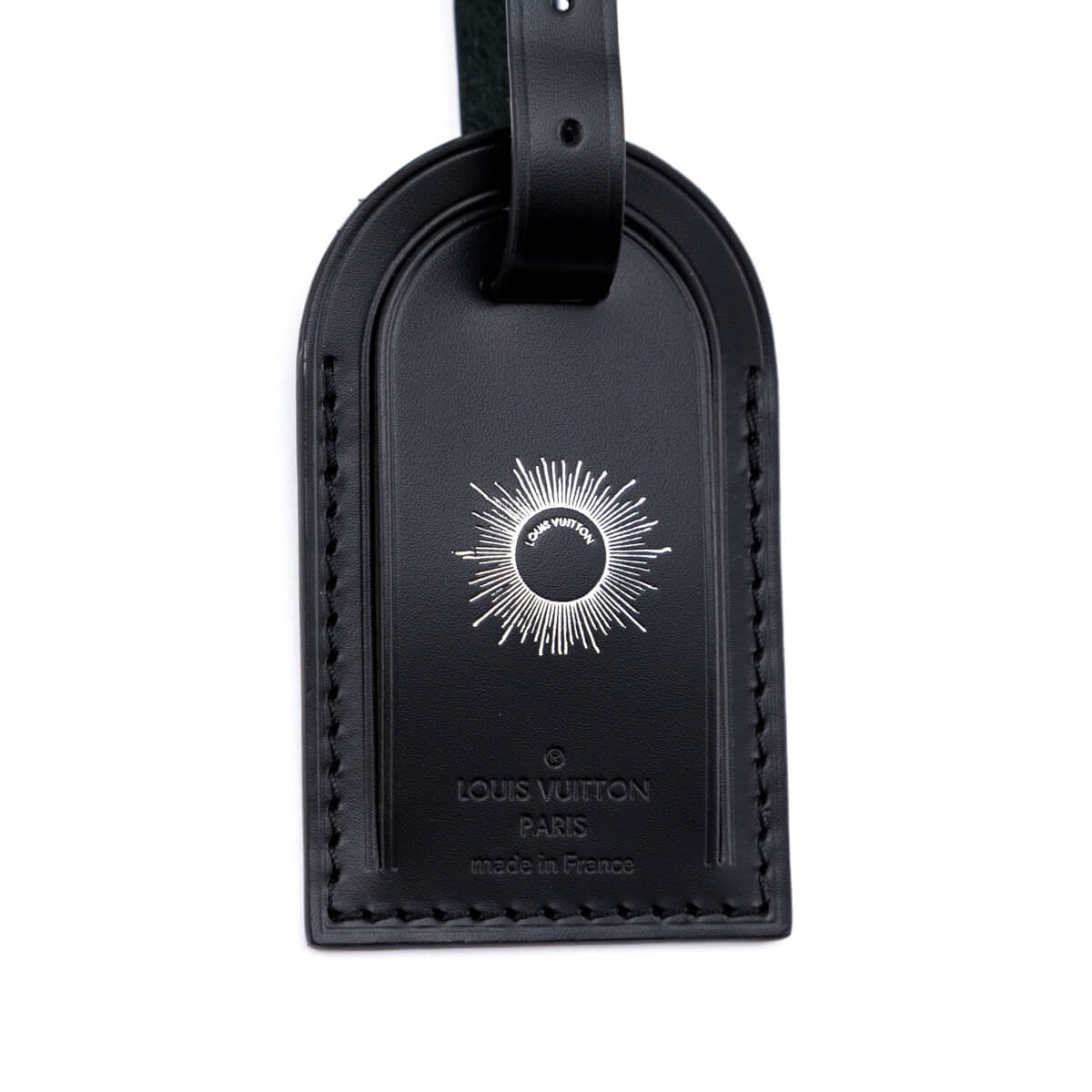 Louis Vuitton Black Leather Small Luggage Tag - Yoogi's Closet