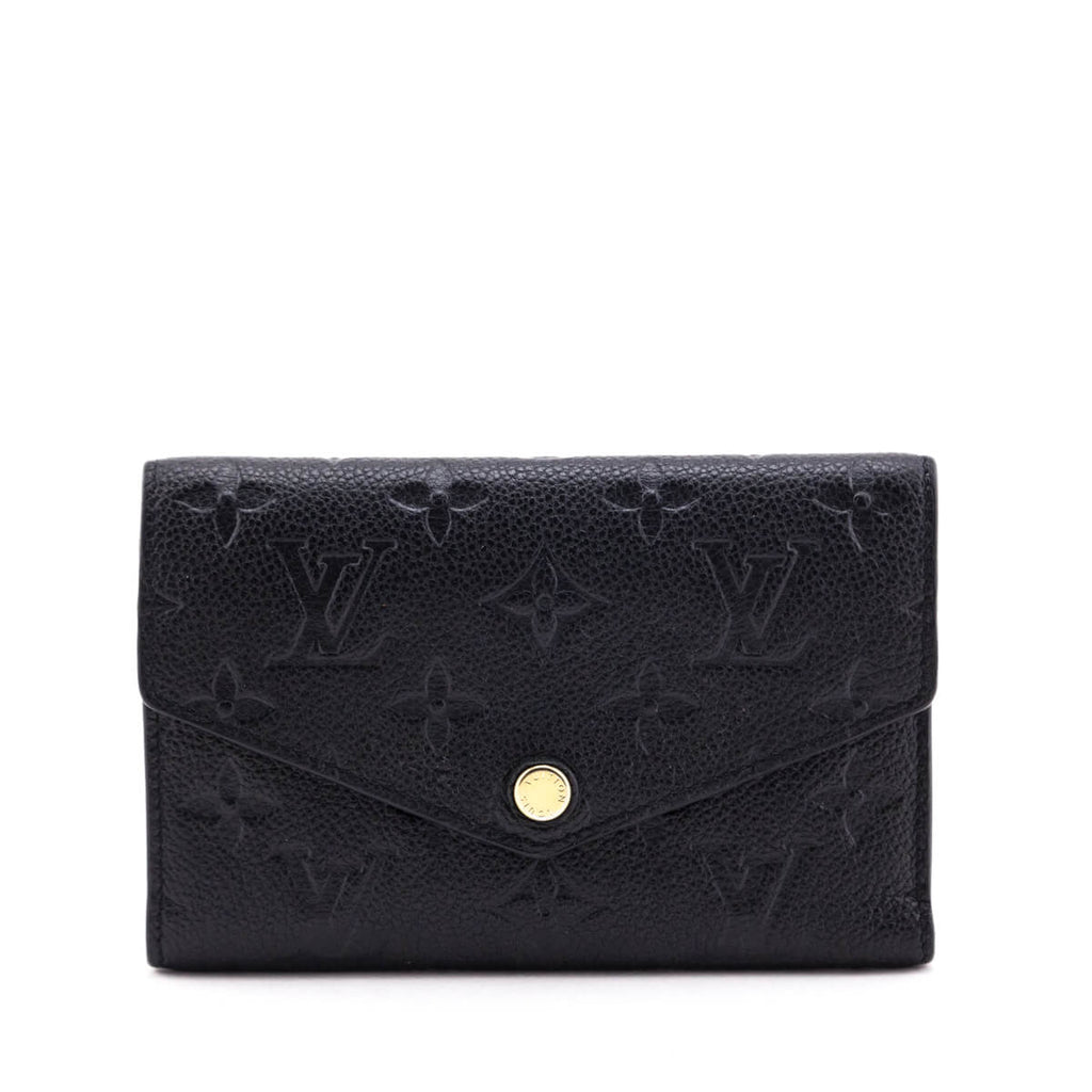 Louis Vuitton LV Curieuse Burgundy Aurore GHW Monogram Empreinte Leather  Classic Logo Flap Long Wallet