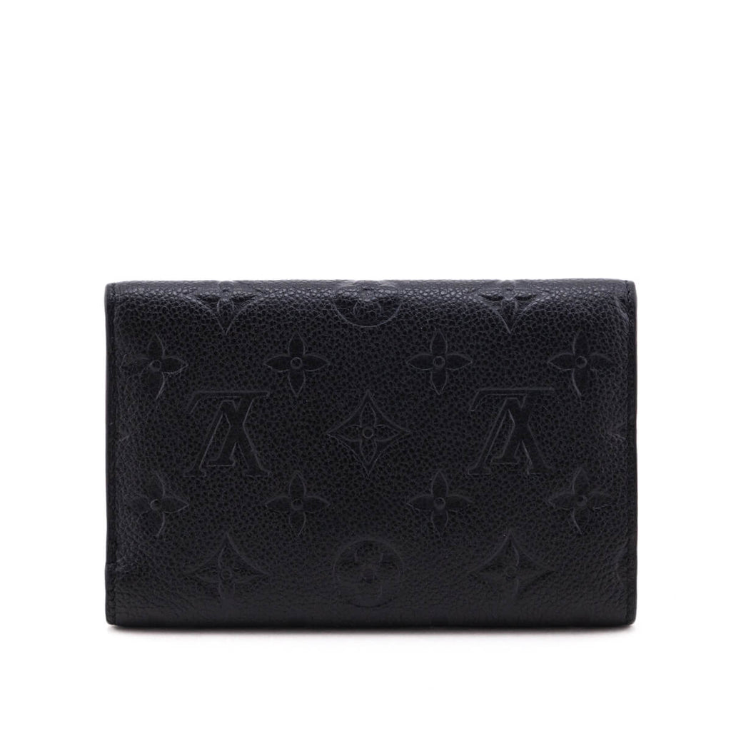Louis Vuitton Monogram Empreinte Brodery Portefeuilles Crea M81139 Noir Compact  Wallet Louis Vuitton