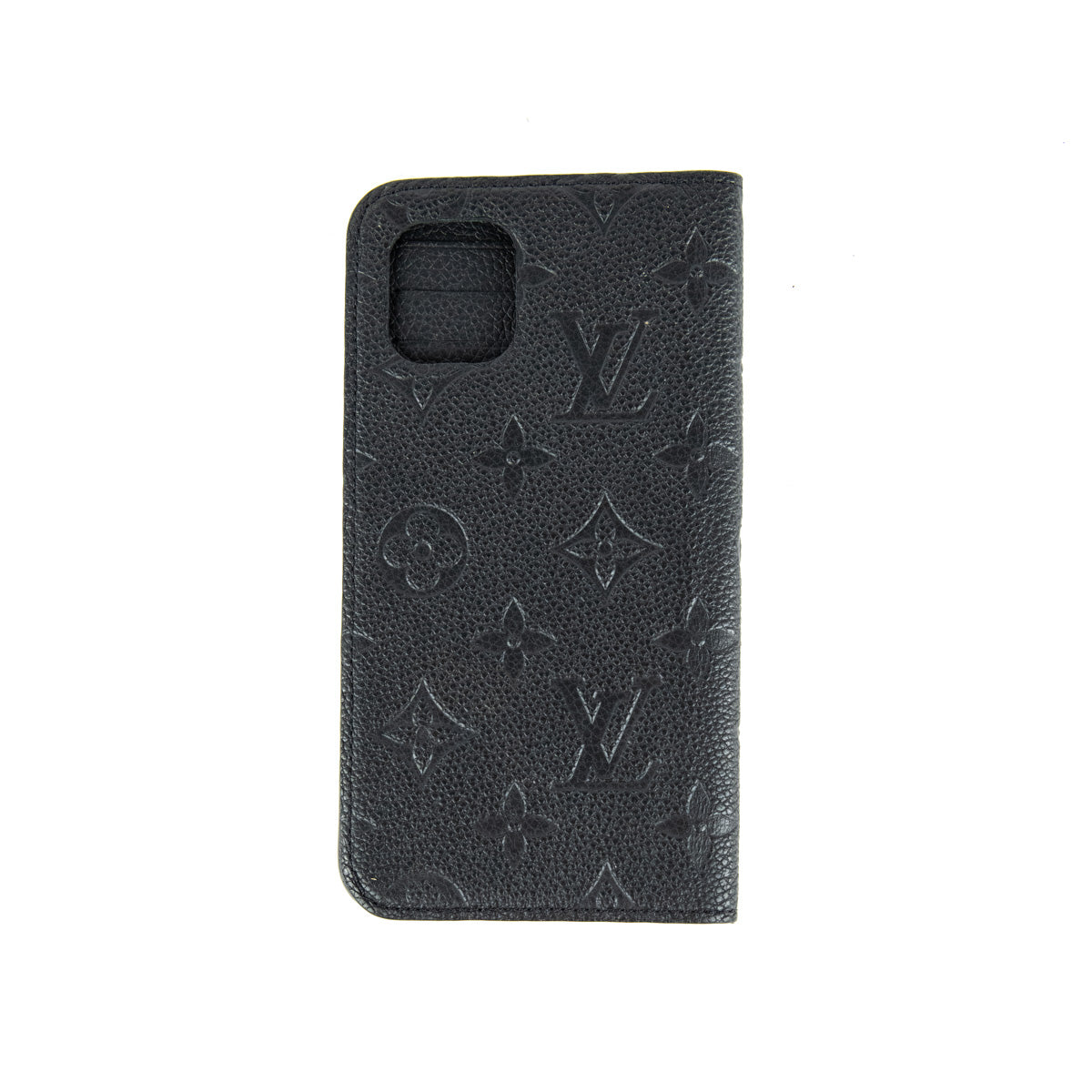 Louis Vuitton Black Empreinte Monogram iPhone 12 Folio Case