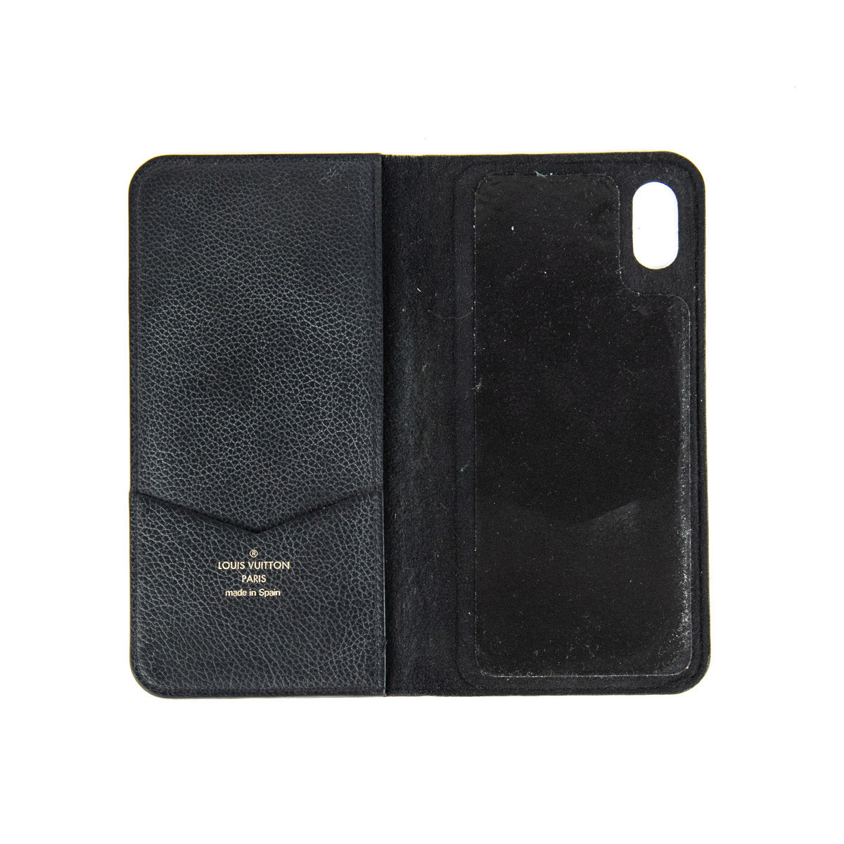 Louis Vuitton Black Empreinte Monogram iPhone X/XS Folio Case ...