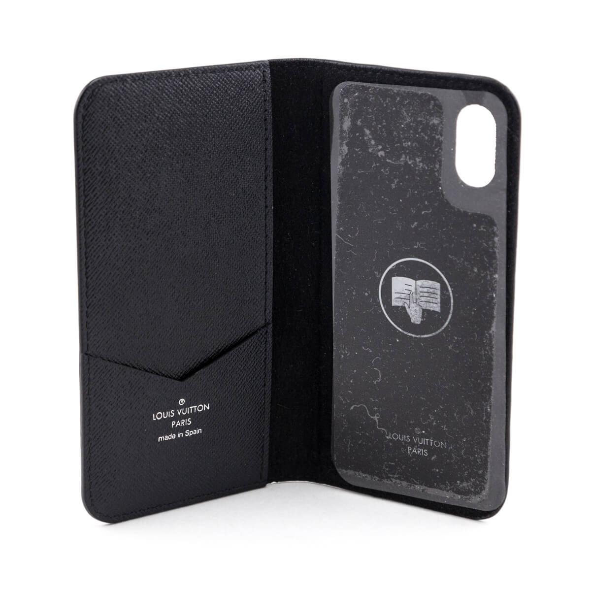 LV iPhone xs max Case Posted Skin Smooth Cover Black