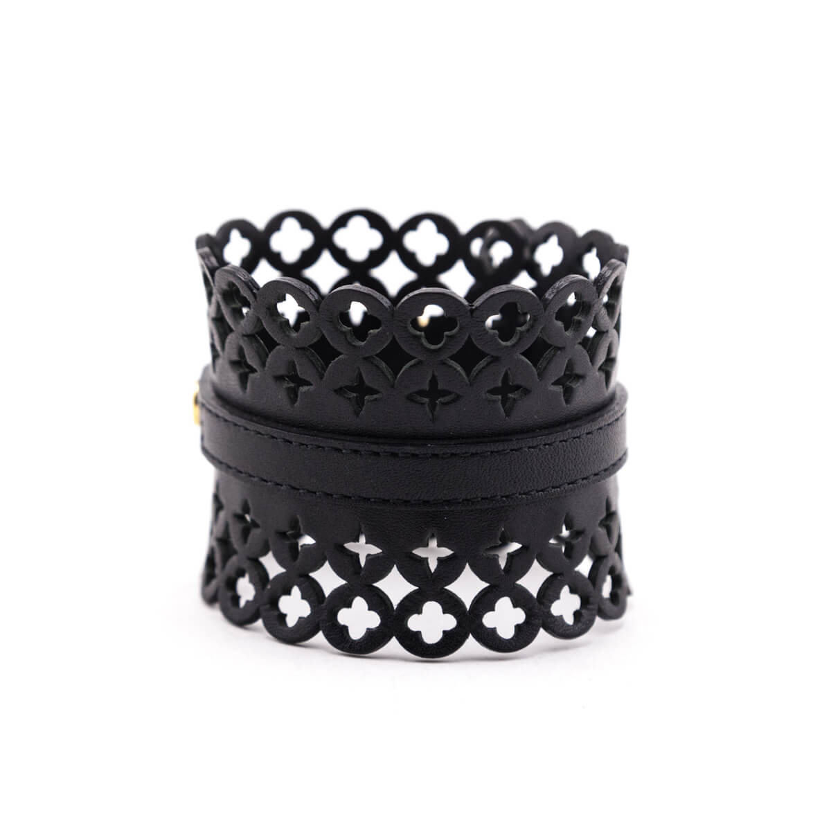 Louis Vuitton Mng Big Party Flower-charm Brass Bracelet in Black