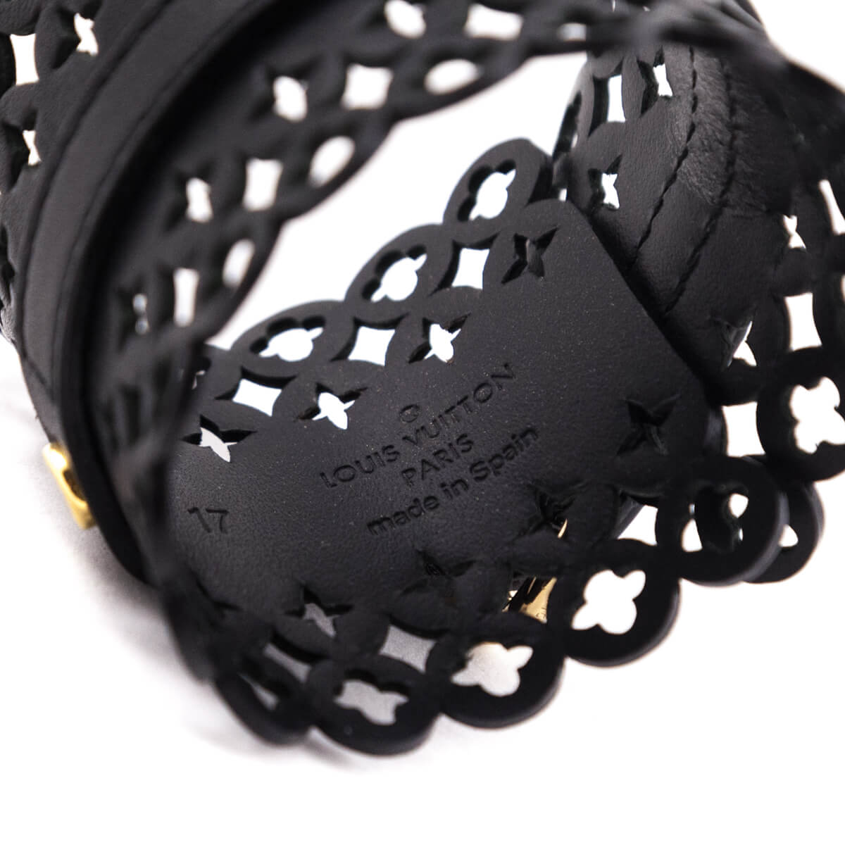 Louis Vuitton Black Leather Monogram Millennium Wish Bracelet - Yoogi's  Closet