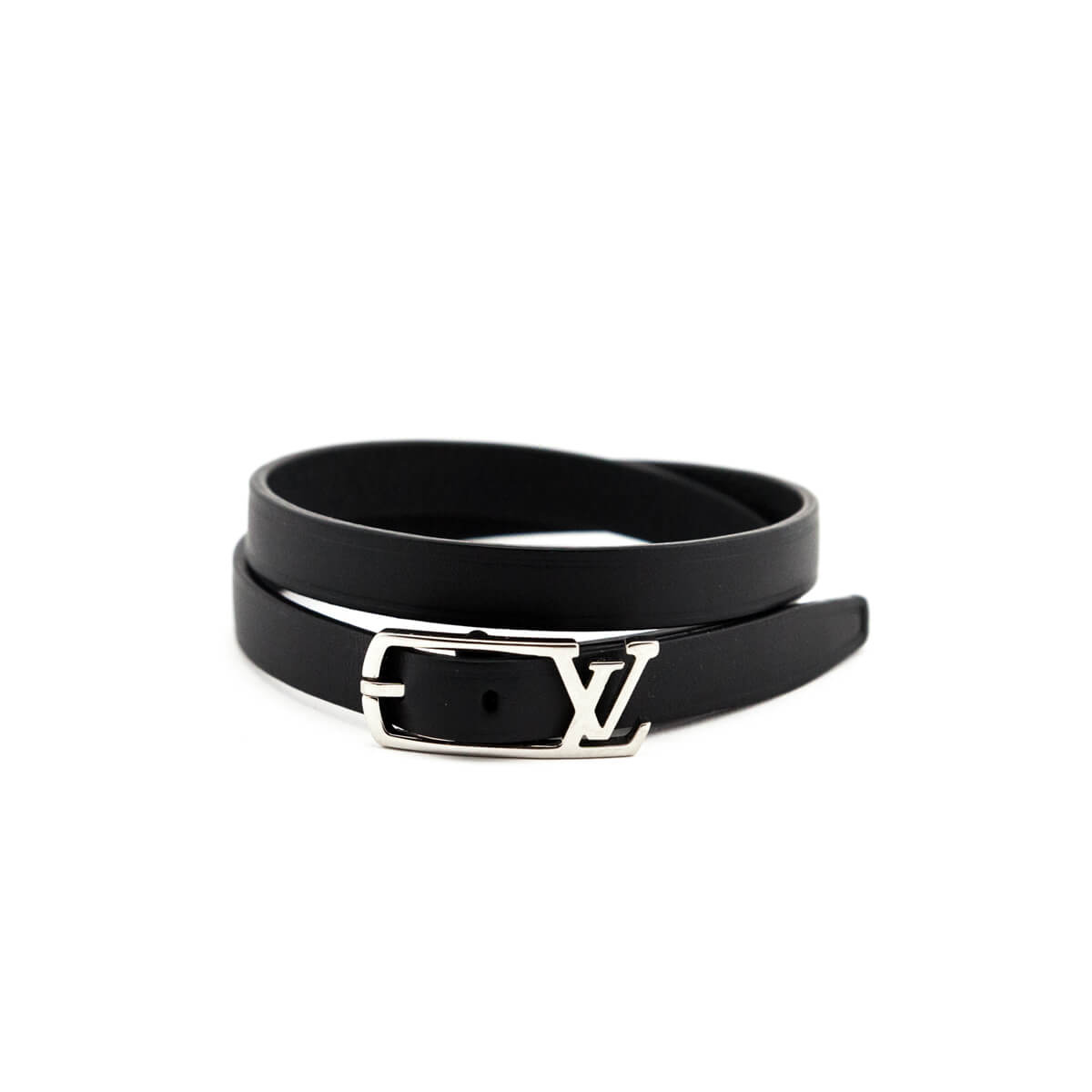 LOUIS VUITTON Leather Black Neogram Aq7207 Bracelet