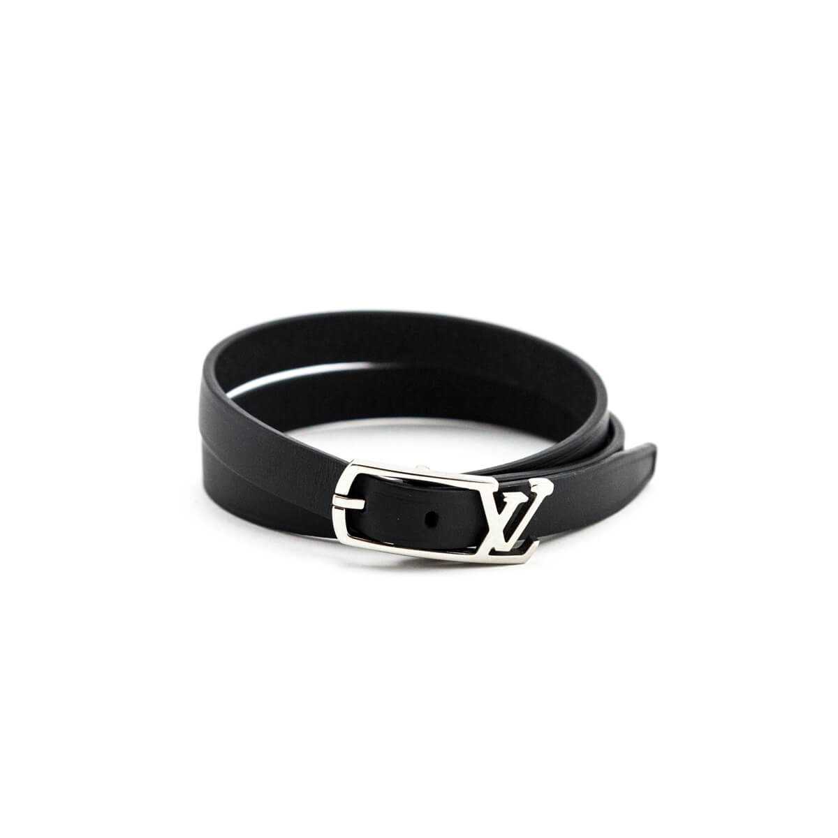 Louis Vuitton Black Leather Neogram Double Wrap Bracelet - LV Canada