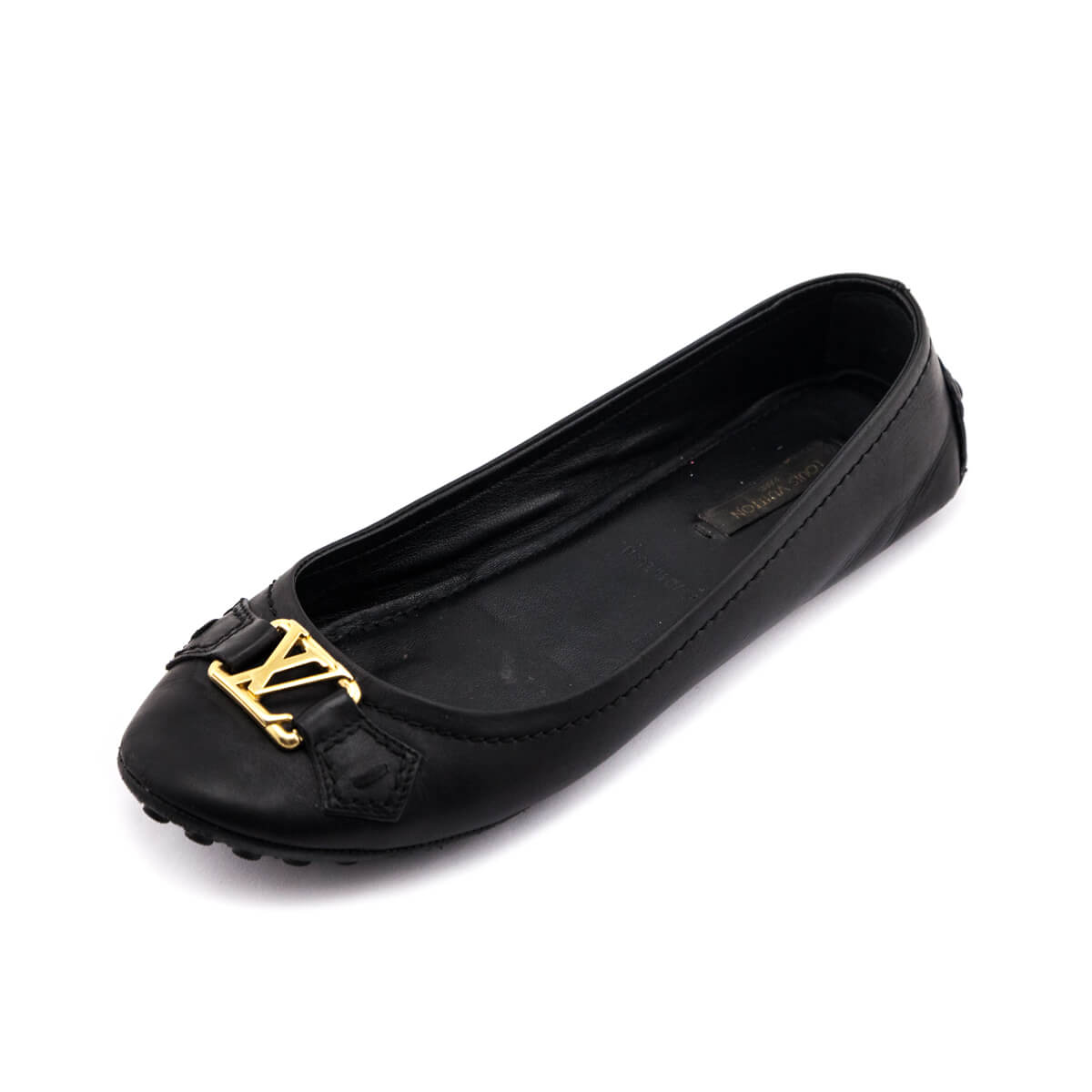 Voltaire leather flats Louis Vuitton Black size 7 UK in Leather - 35923544