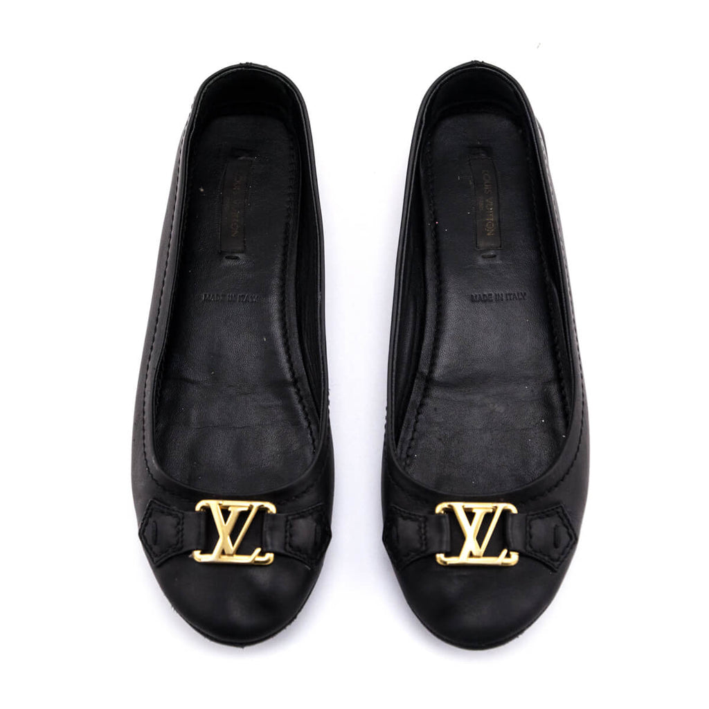 Voltaire leather flats Louis Vuitton Black size 7 US in Leather - 29282641