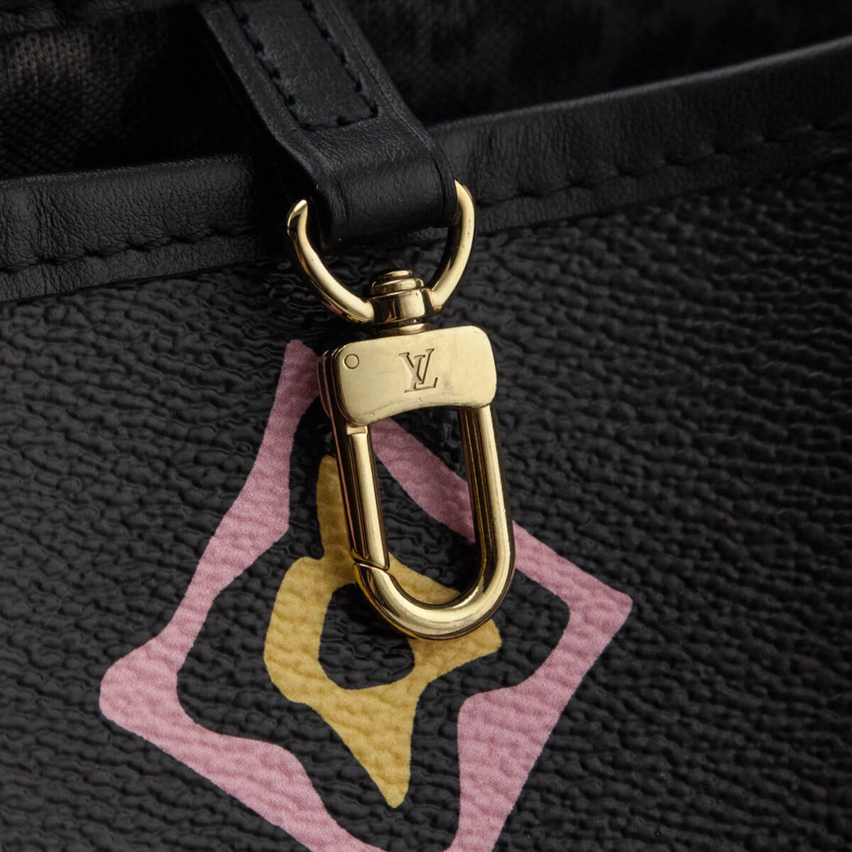 Louis Vuitton Black x Pink Monogram Wild at Heart Neverfull Tote