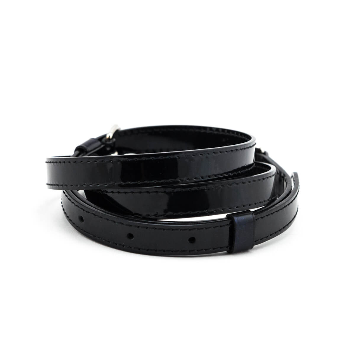 Louis Vuitton Black Patent 16mm Adjustable Strap - Shop Preloved LV