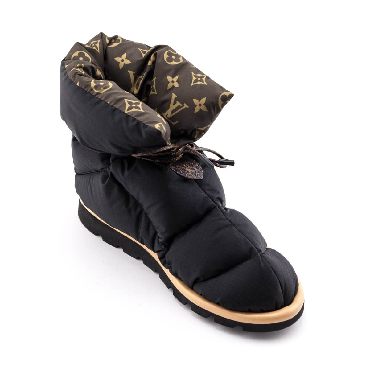 Louis Vuitton Black Nylon Pillow Comfort Ankle Boots Size 39 Louis