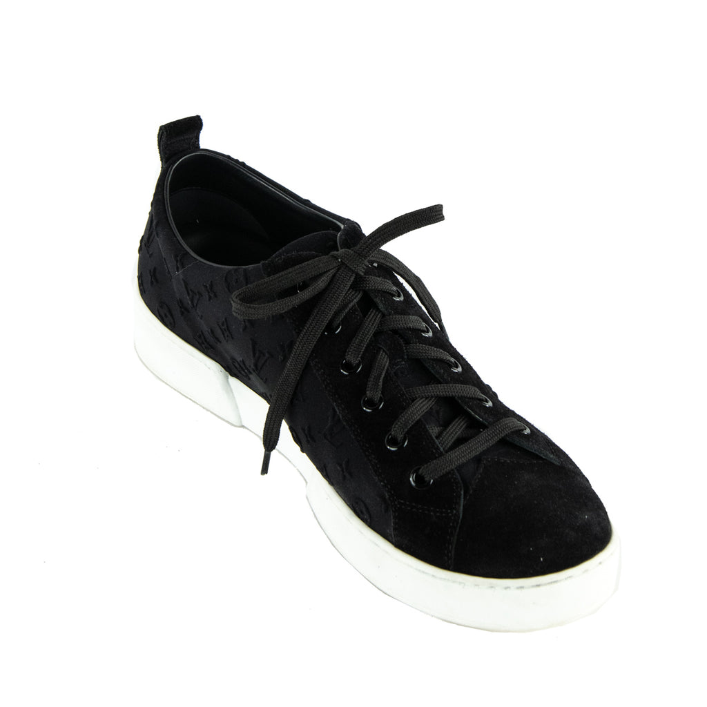 Louis Vuitton Black Suede Monogram Low Top Sneakers - Shop LV Canada