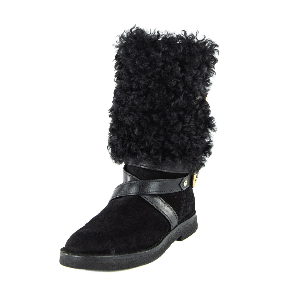 Pre-owned Louis Vuitton Snow Boots In Black