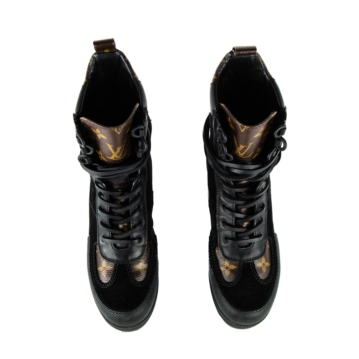 Louis Vuitton Monogram Suede Chelsea Boots - ShopStyle