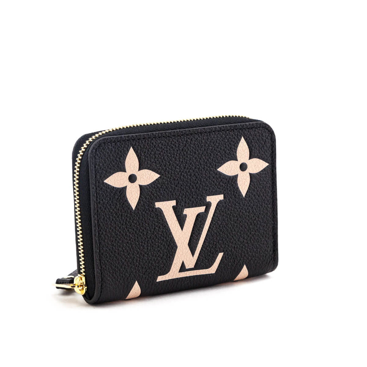 Louis Vuitton Black & Beige Bi-color Monogram Empreinte Zippy Coin Purse