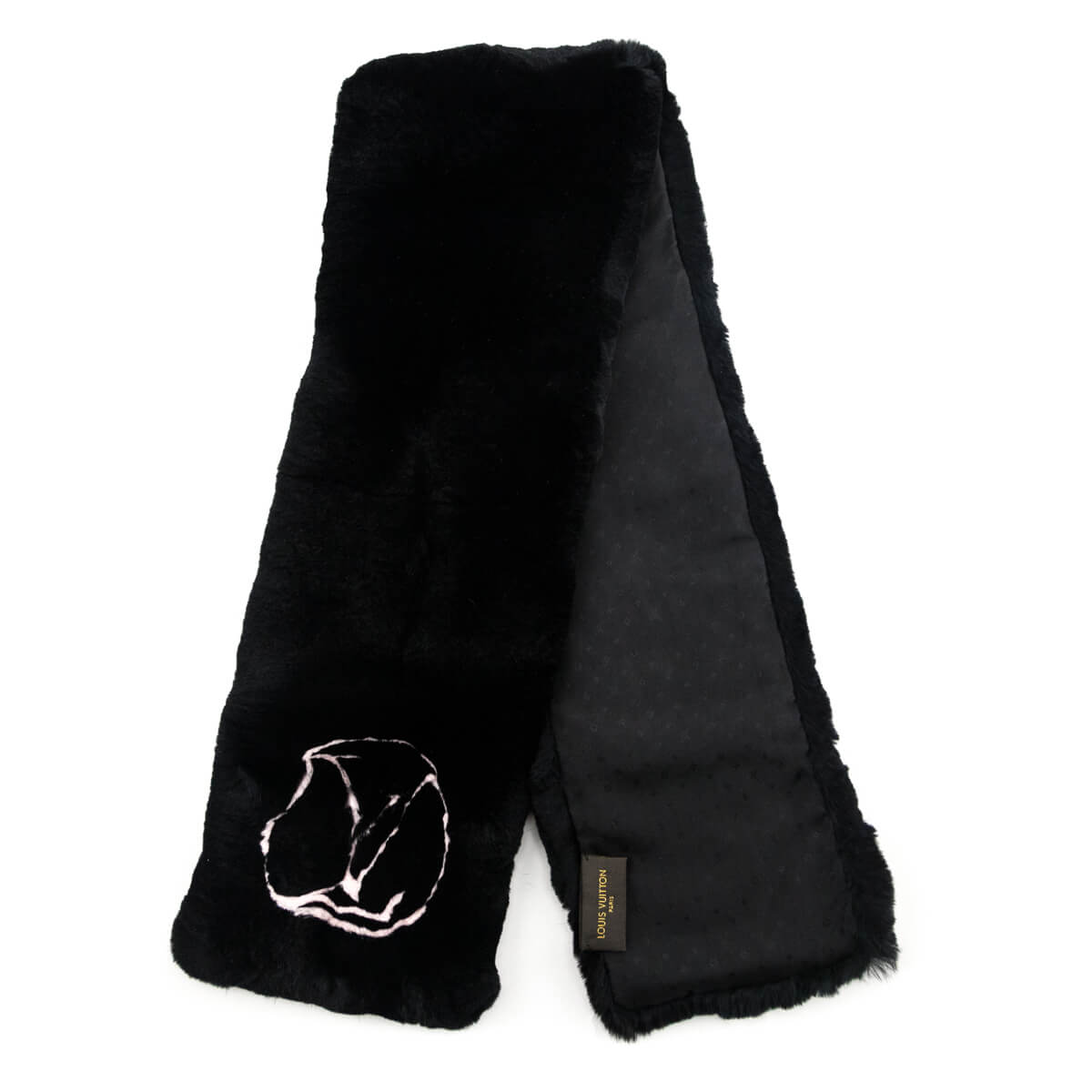 Louis Vuitton Black & Pink Rabbit Logo Scarf - Love that Bag etc - Preowned Authentic Designer Handbags & Preloved Fashions