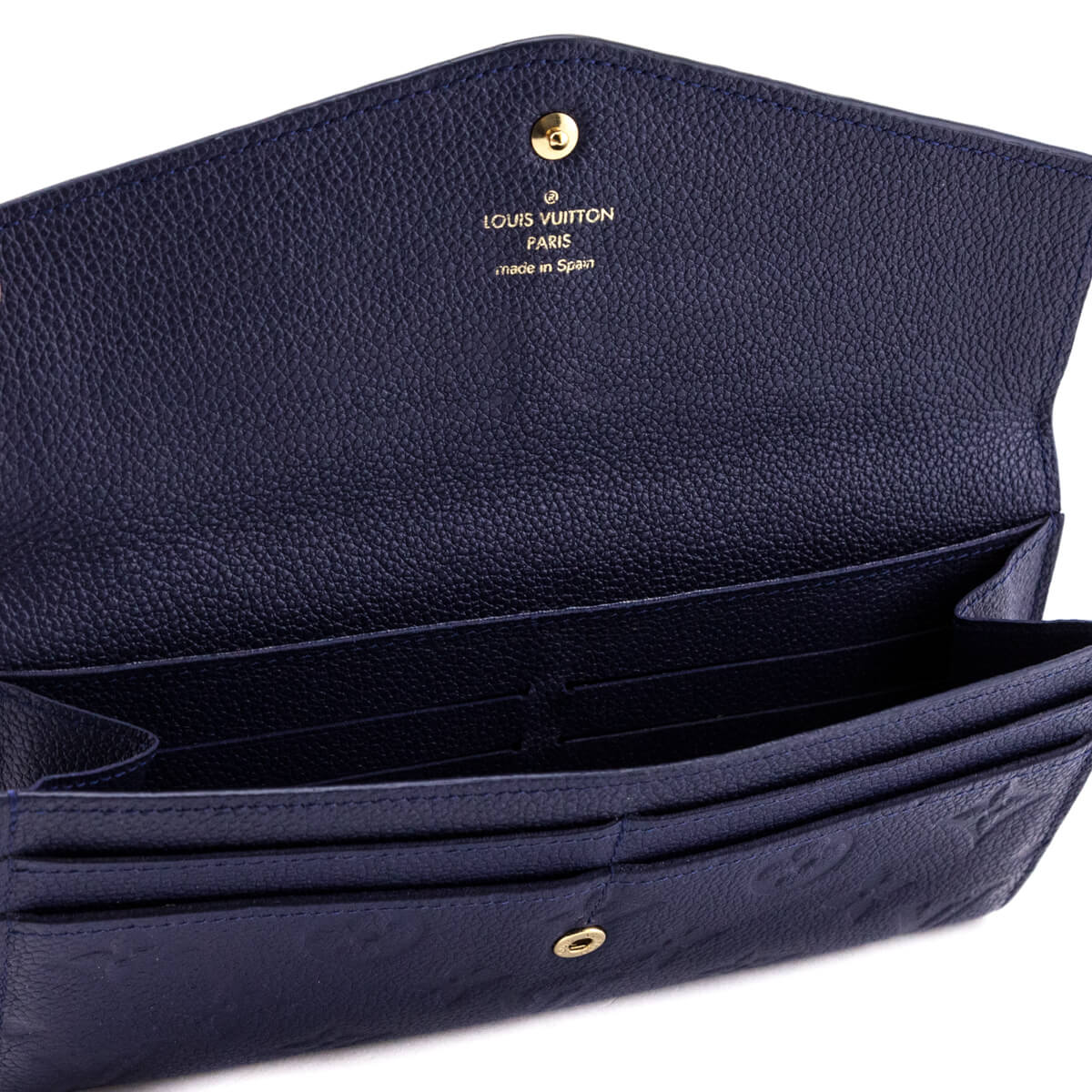 Louis Vuitton, Bags, Louis Vuitton Virtuose Wallet Monogram Empreinte  Leather Navy Blue