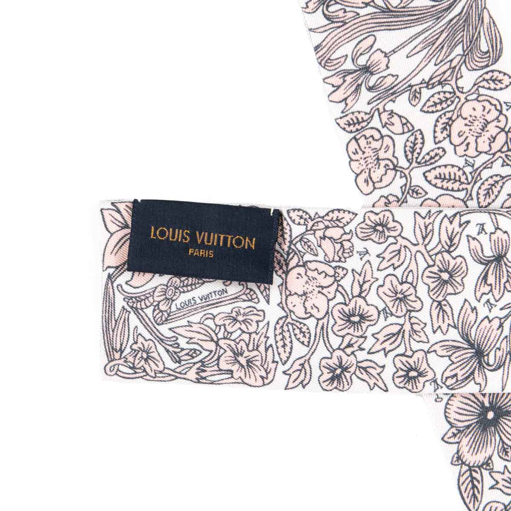 Louis Vuitton Blush Silk Jeu de Louis Bandeau - Preloved LV Bandeau CA